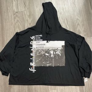 2XL Television Series “Friends” pullover cropped hoodie